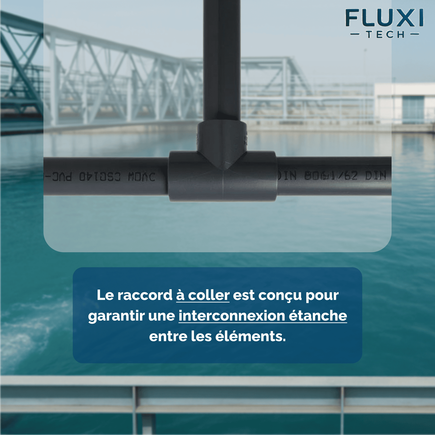 Té droit en PVC à Coller