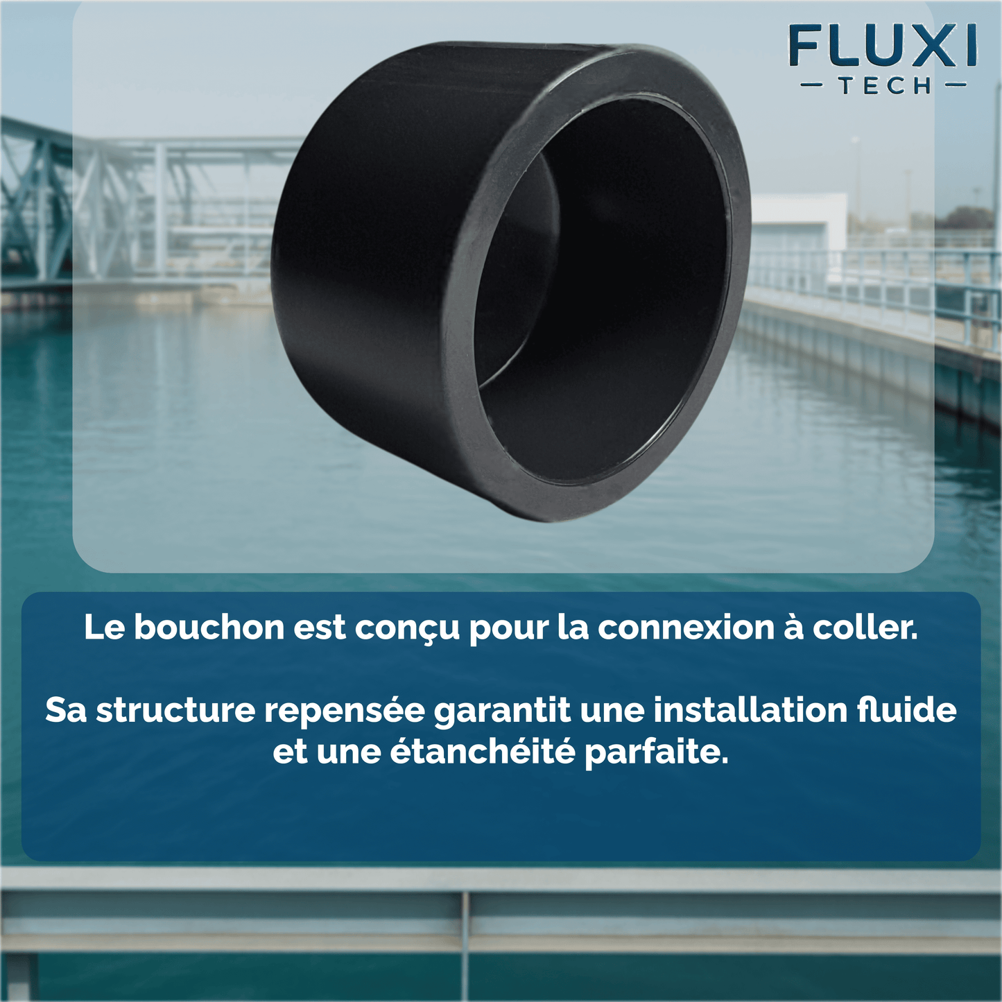 Bouchon terminal en PVC à Coller