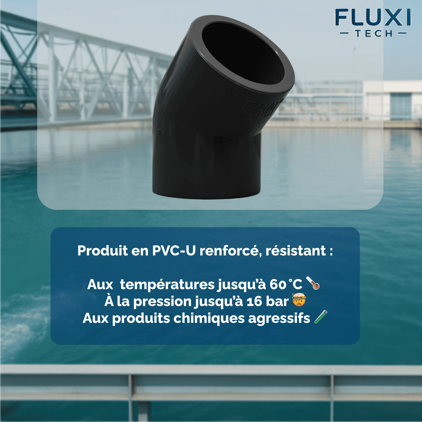 Coude a 45° en PVC à Coller