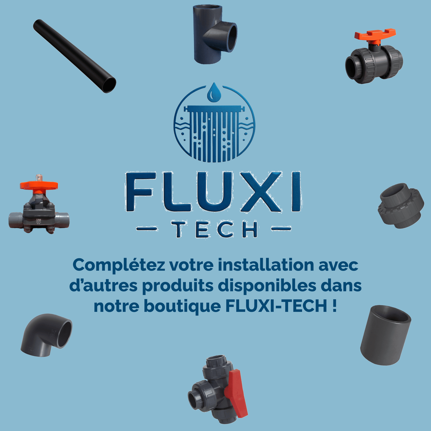 Vanne à Bille - Double Union - en PVC - à Coller