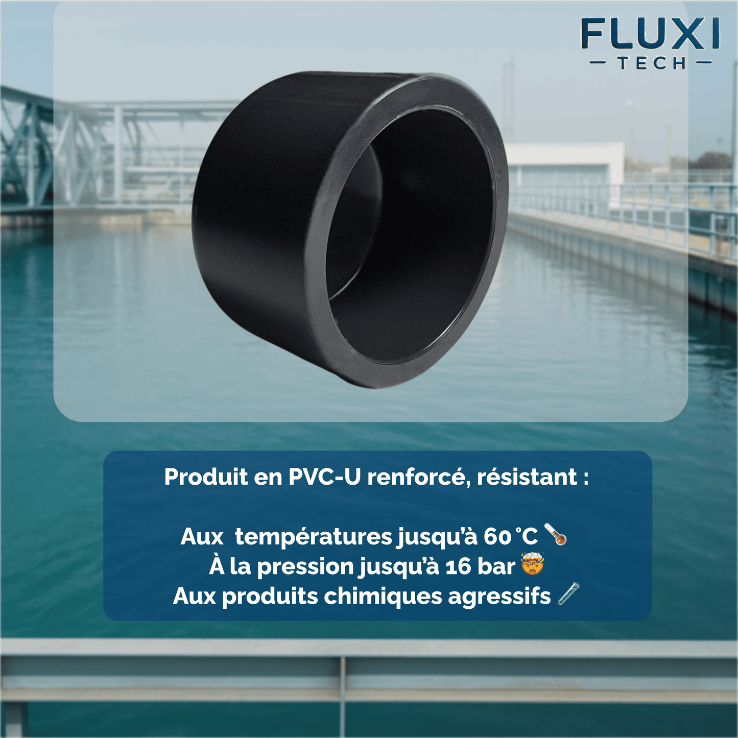 Bouchon terminal en PVC à Coller