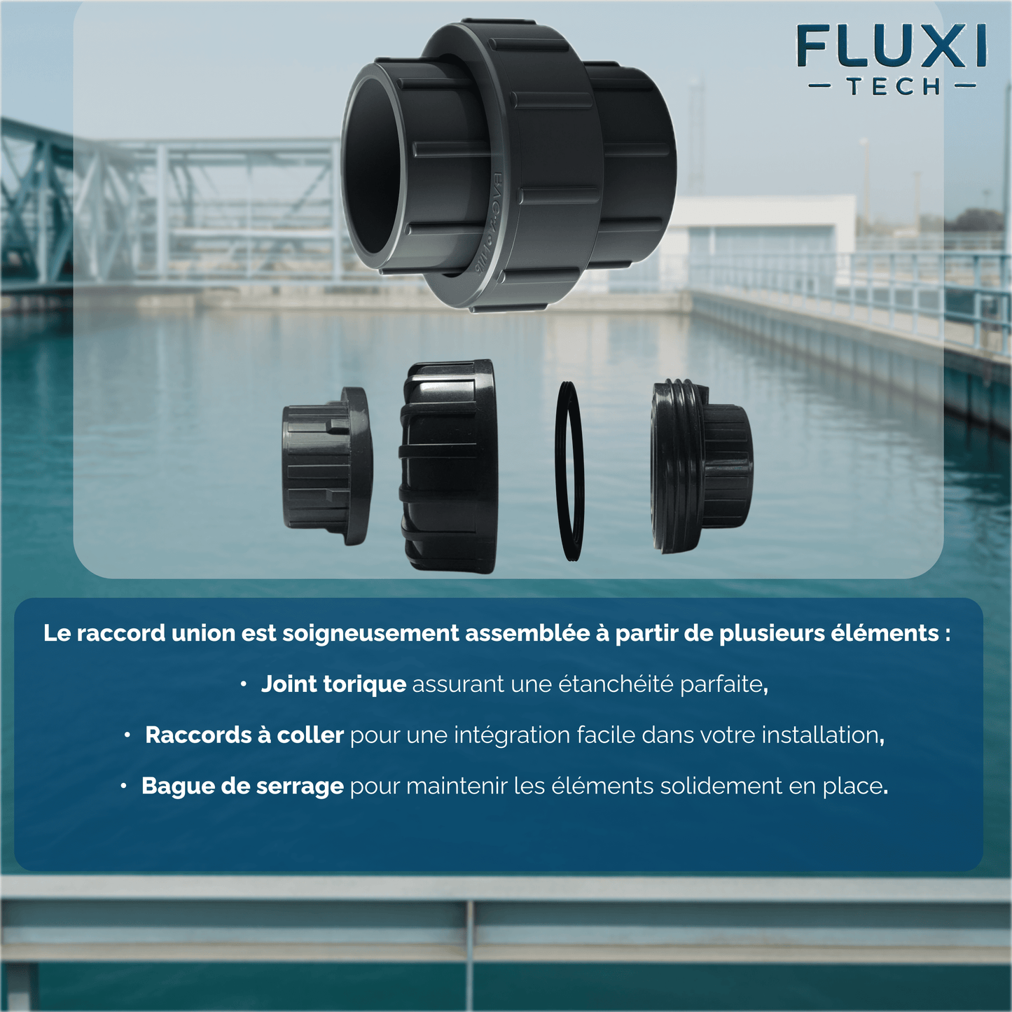 Raccord union en PVC à Coller