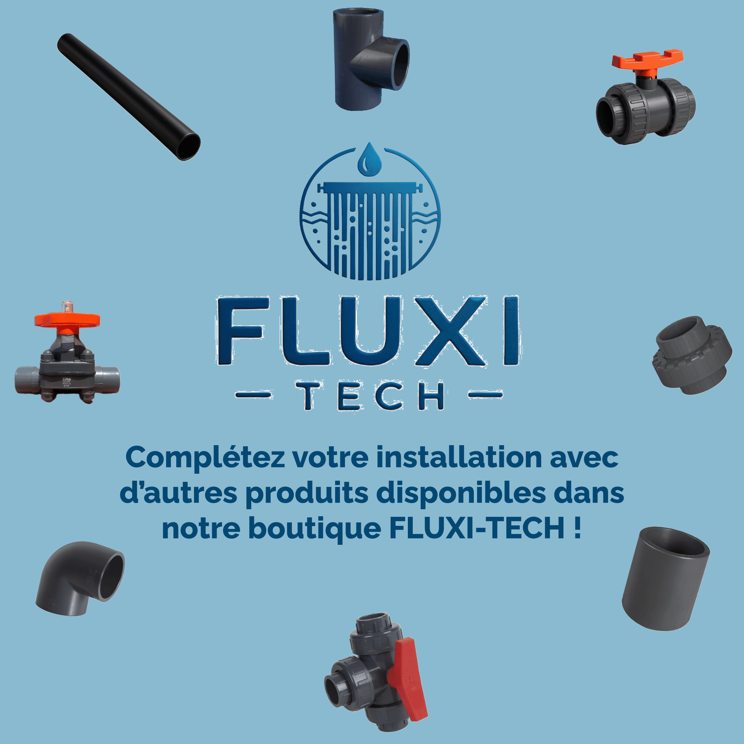 Vanne à Bille 3 Voies - en PVC - à Coller