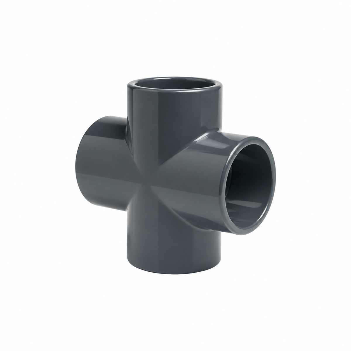 Raccord croix en PVC 4 voies à coller PN16
