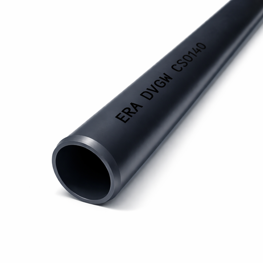 Tube PVC rigide PN16 chanfreiné - À la découpe - Prêt au collage, longueur au choix